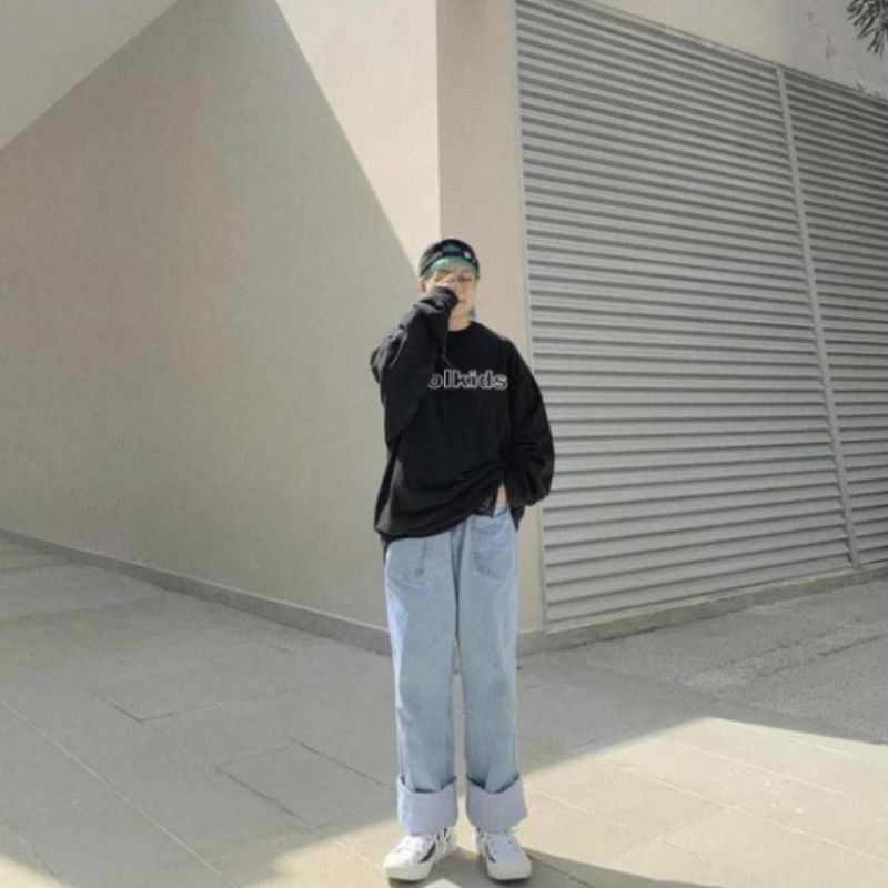 Áo nỉ sweater unisex bigsize form rộng coolkid