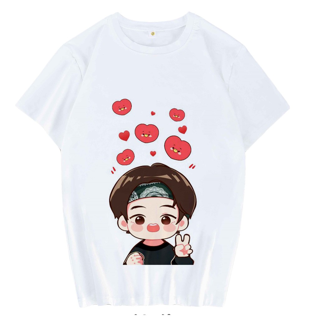 Áo phông BT21 Tata in hình chibi V BTS