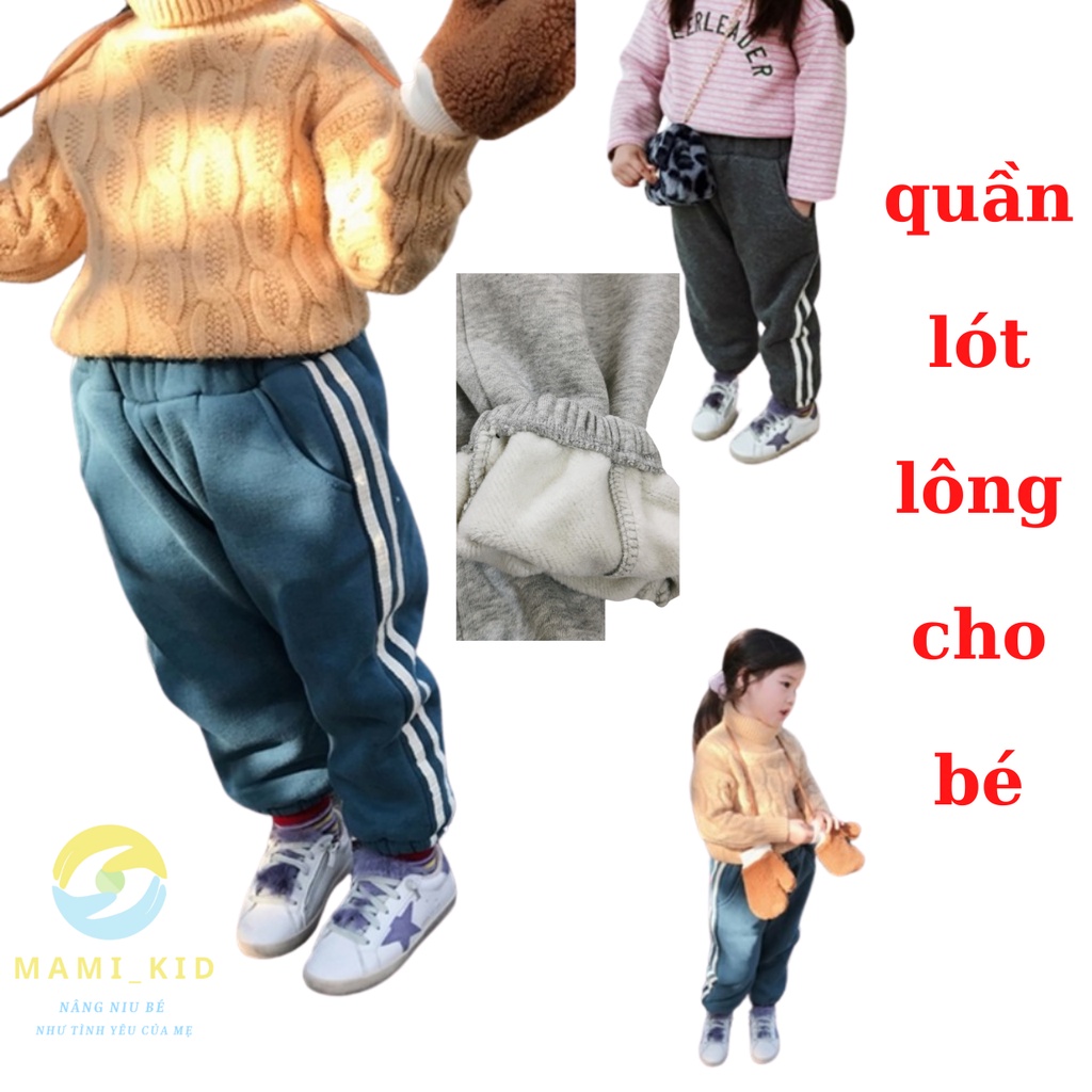 quần cho bé gái, bé trai LÓT LÔNG siêu ấm 10-40kg