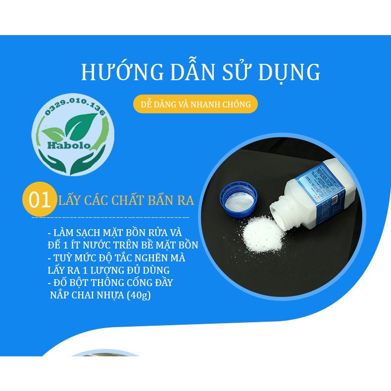 [HCM][GIÁ SỈ] Combo 2 hộp BỘT thông tắc cống, bồn cầu CỰC MẠNH