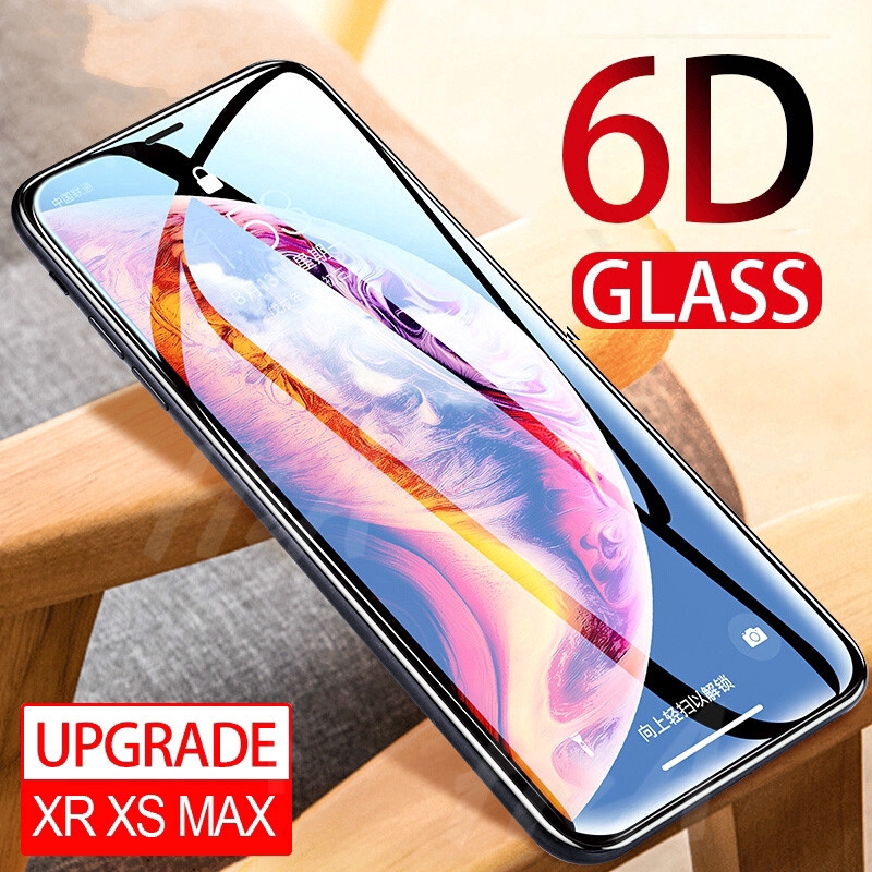 6D Protective Tempered Glass iPhone X iPhone XS Max iPhone XR iPhone 6 7 iPhone 8