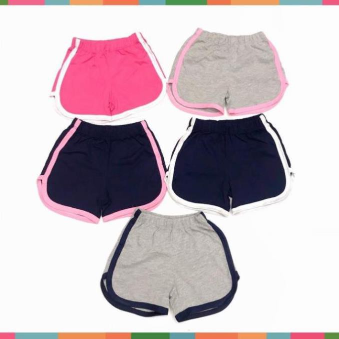 [Dáng Thể Thao] Quần Đùi Bé Gái, Size 9-14, Hàng Made In Vn, Chất Cotton Xuất Dư Đẹp, Viền 2 Bên Khỏe Khoắn