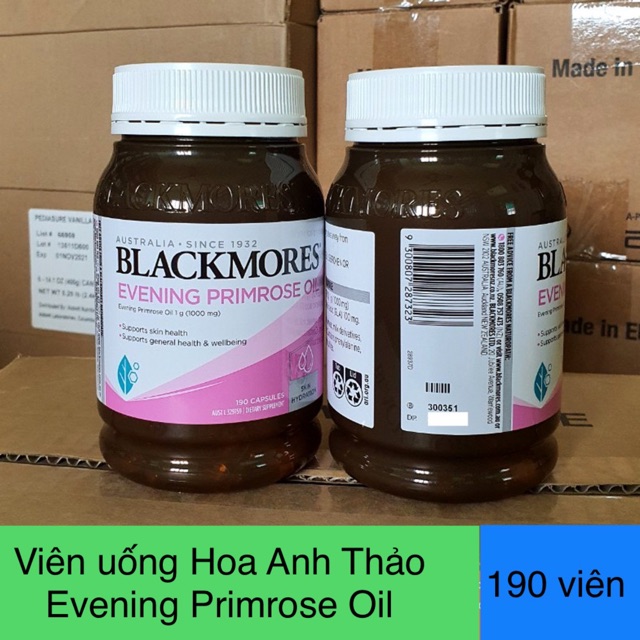 [Mẫu mới] VIÊN UỐNG TINH DẦU HOA ANH THẢO BLACKMORE EVENING PRIMROSE OIL CỦA ÚC | Thế Giới Skin Care