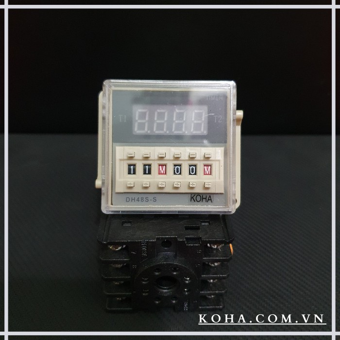 Bộ 3 sản phẩm timer KOHA DH48S-S  Loại timer đảo chiều 2 thiết bị luân phiên