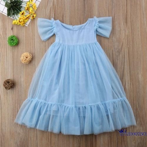 ❤XZQ-New Fashion Cute Kids Sundress Baby Girls Wedding Bridemaid Birthday Party Dress