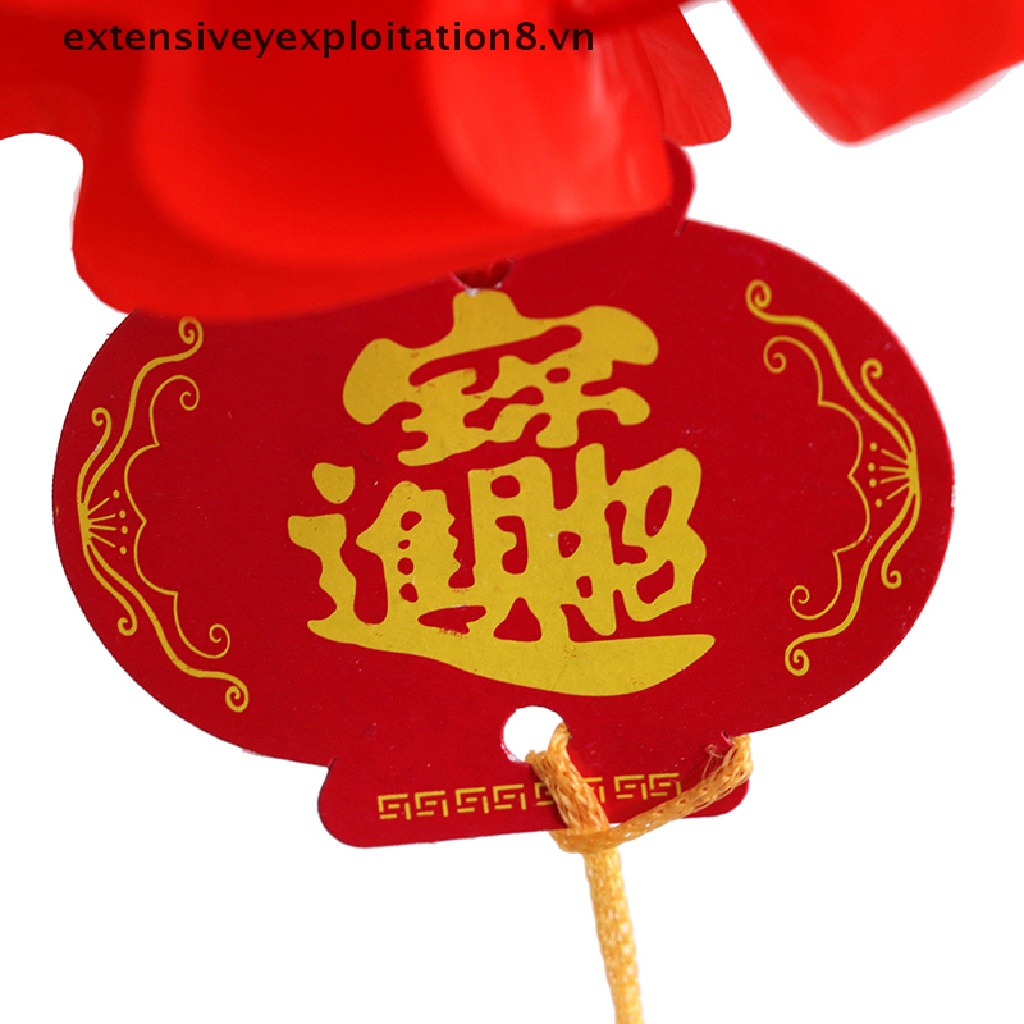 Set 6 Lồng Đèn Giấy Màu Đỏ Phong Cách Trung Hoa Trang Trí Năm Mới 2020