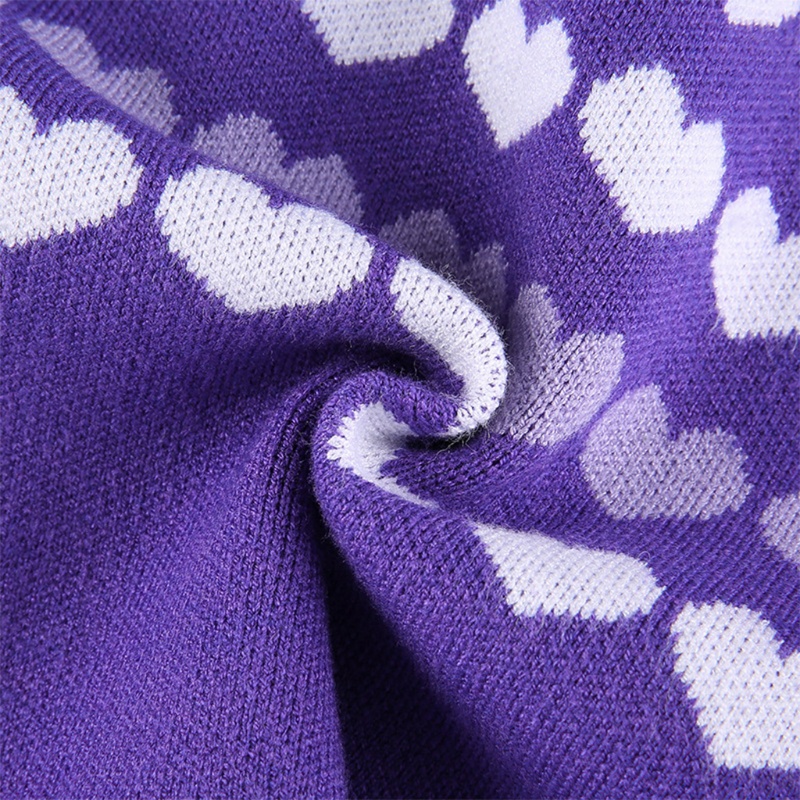 Áo Croptop Dệt Kim Tay Ngắn Cổ Tròn In Họa Tiết Trái Tim Kiểu Harajuku Thời Trang Mùa Hè Cho Nữ