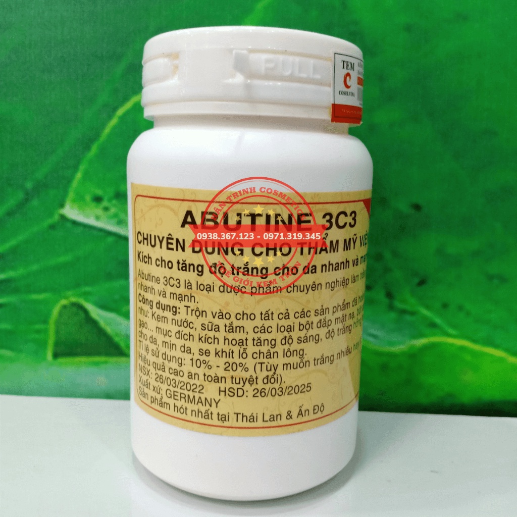 Kem Kích Trắng Abutine 3C3 Thái Lan Màu Vàng Hủ 250g - Mỹ Phẩm Hân Trinh