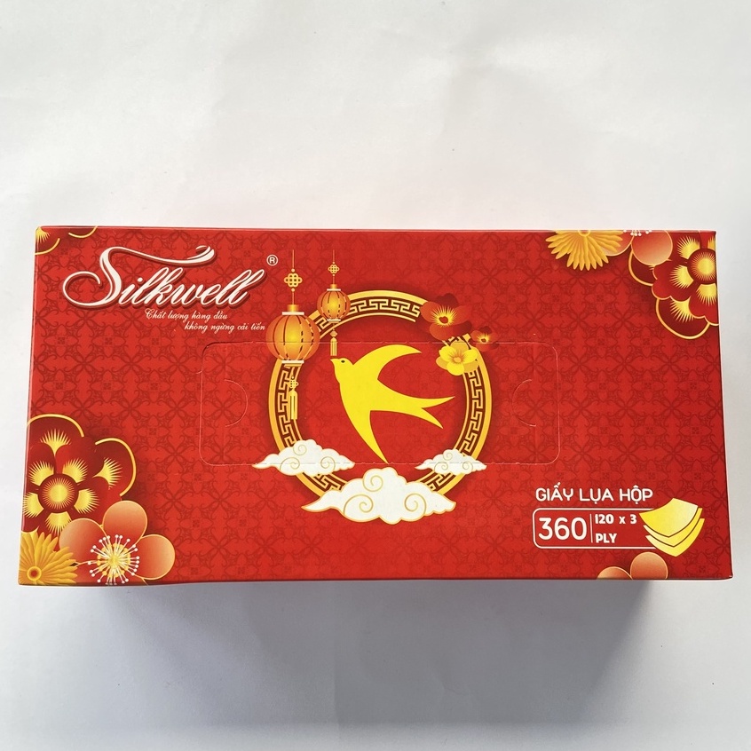 Hộp giấy ăn Tết Silkwell giấy rút lụa siêu mềm chính hãng mới