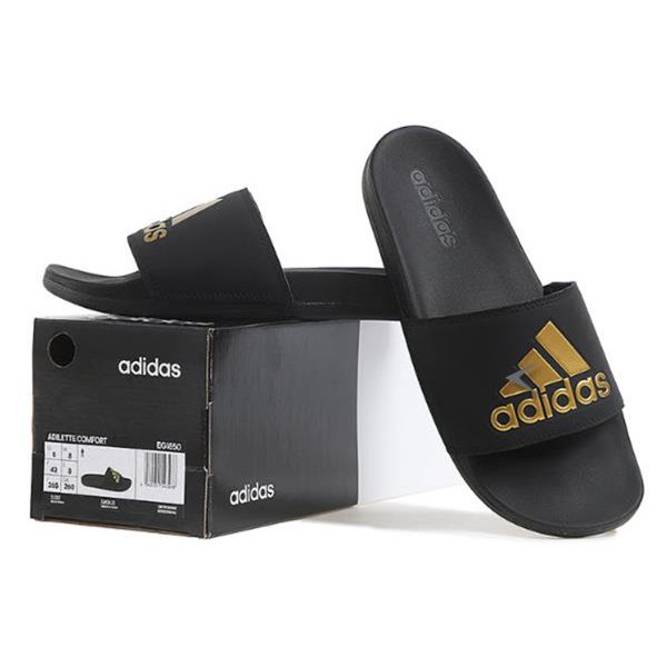 Dép Adidas Auth FREESHIPAdidas Adilette Comfort Slides Black Gold - Dép Nam Quai Ngang Chính Hãng - Simple Sneaker