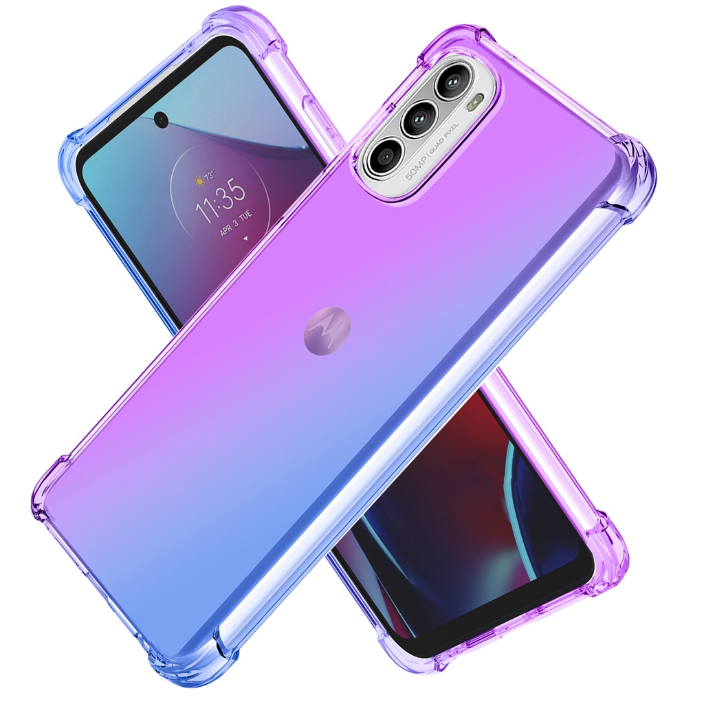 Ốp Điện Thoại Silicon TPU Trong Suốt Màu Gradient Cho Motorola MOTO G52 G22 5G MOTO G200 G100 G71 G4