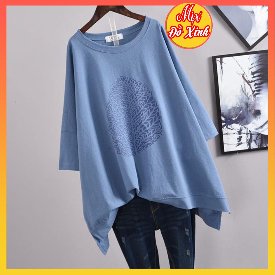 Áo phông unisex, áo thun form rộng tay lỡ, chất liệu thun cotton Mix. Đồ Xinh, in hình Lá Cây | BigBuy360 - bigbuy360.vn