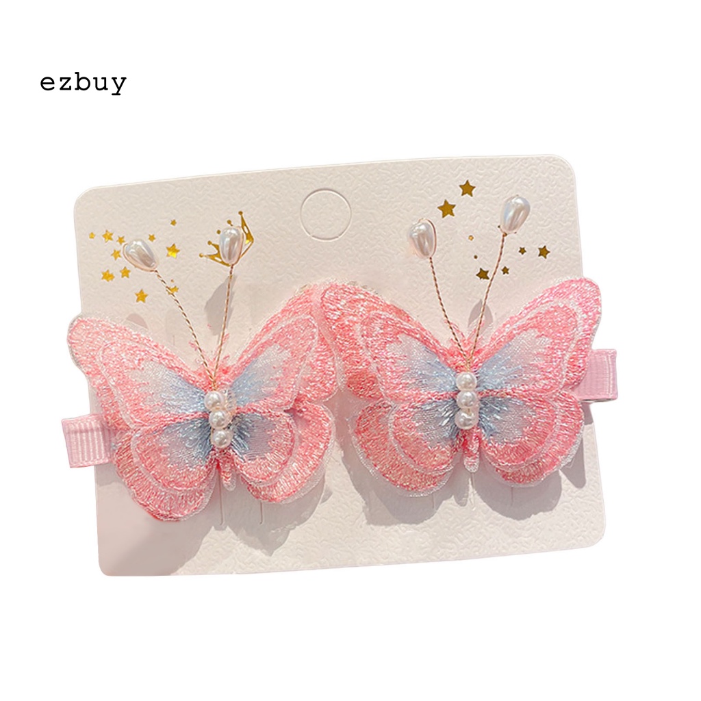 1 Cặp Kẹp Tóc Hình Bươm Bướm Đính Đá Lấp Lánh Thời Trang Tiệc Cưới