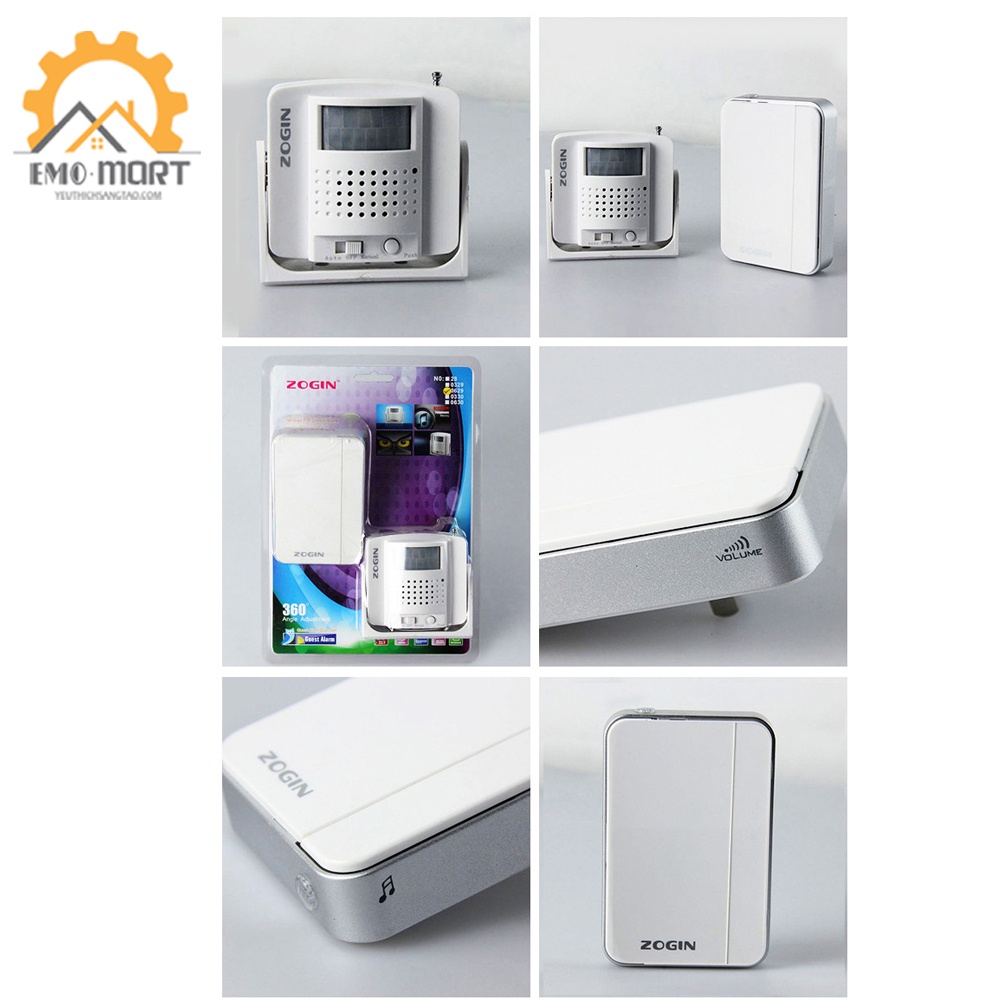 ⚡FREE SHIP ⚡CHUÔNG BÁO KHÁCH KHÔNG DÂY ZOGIN⚡Siêu kết nối - Kháng nước hoàn toàn- 36 kiểu chuông - Tặng kèm pin AA