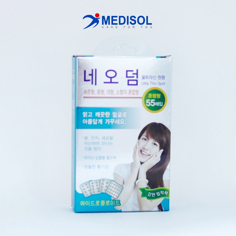 Miếng Dán Mụn - Neoderm Ultra Thin Spot 55 (hộp 4 size - 55 miếng)