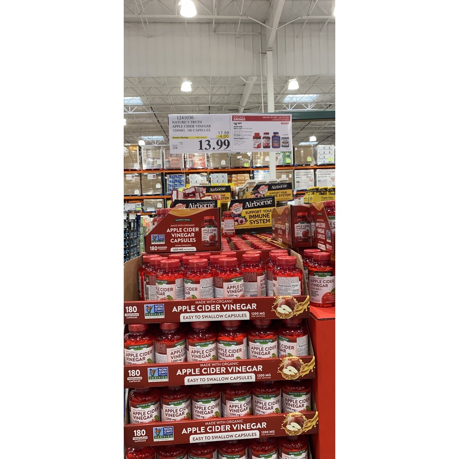 Viên giấm táo giảm cân Apple Cider Vinegar 1200mg 180v, kẹo dấm táo 120v gummy giảm cân của Mỹ