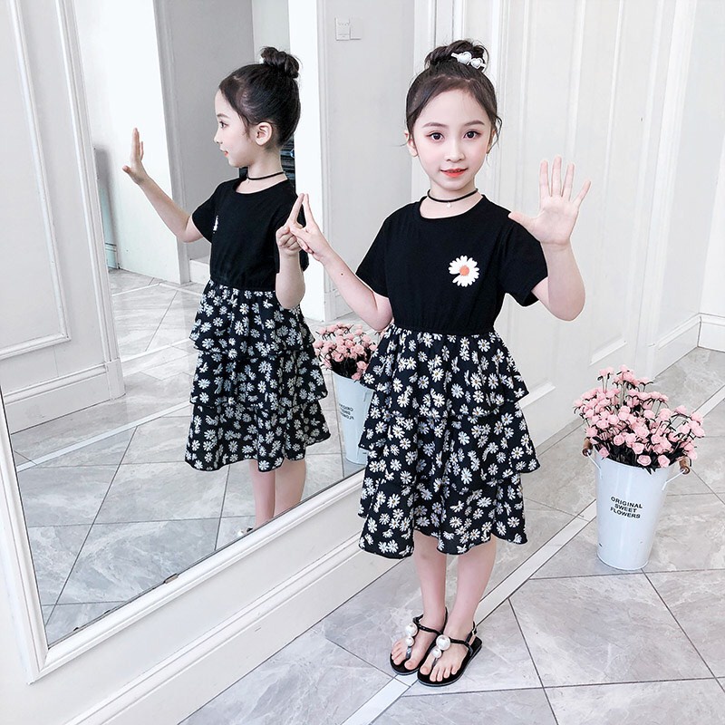 Set "ÁO + VÁY HOA CÚC" nhí 14-45kg cho bé gái từ 4-14 tuổi. Áo cotton, thoáng mát. Váy cao cấp, xịn sò. G16