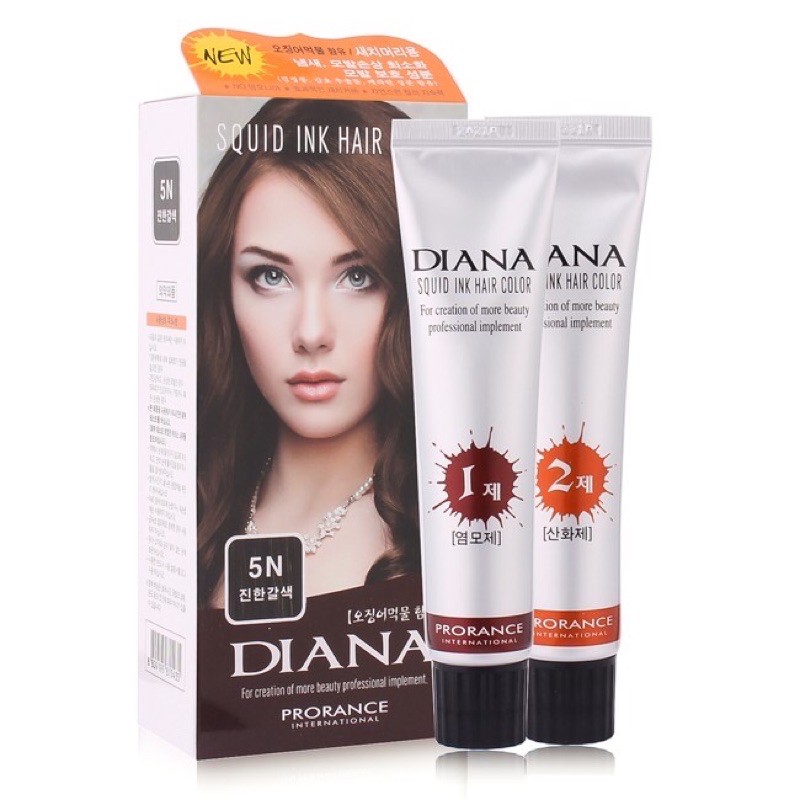 Thuốc nhuộm tóc phủ bạc – PRORANCE DIANA SQUID INK HAIR COLOR – 60G*2 /BAO GỒM 4 LOẠI :