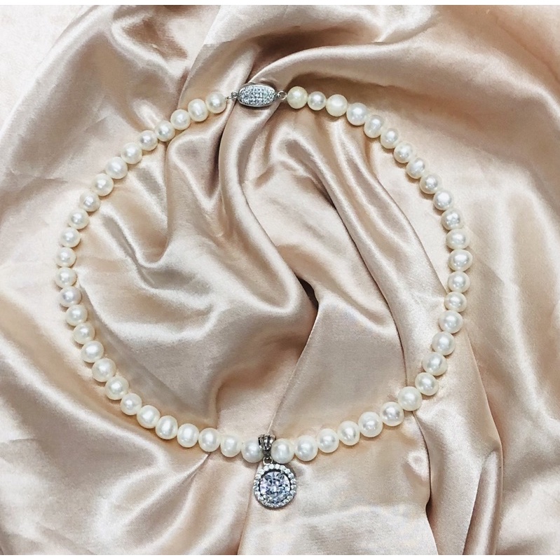 Chuỗi đeo 7ly mix đá tròn