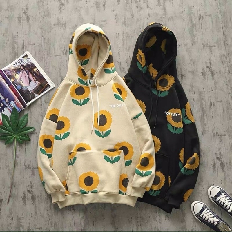 Áo KHOÁC Hoodie Hoa Hướng Dương Ulzzang Unisex GiGiHouse Nam, Nữ-HDHOAHUONGDUONG