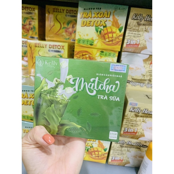 KELLY DETOX GIẢM CÂN CÁC VỊ (ĐÀO/BÍ ĐÁO/TÁO XANH/TRÀ XOÀI/TRÀ SỮA, MATCHA/NGŨ CỐC ĂN KIÊNG)-hàng chuẩn