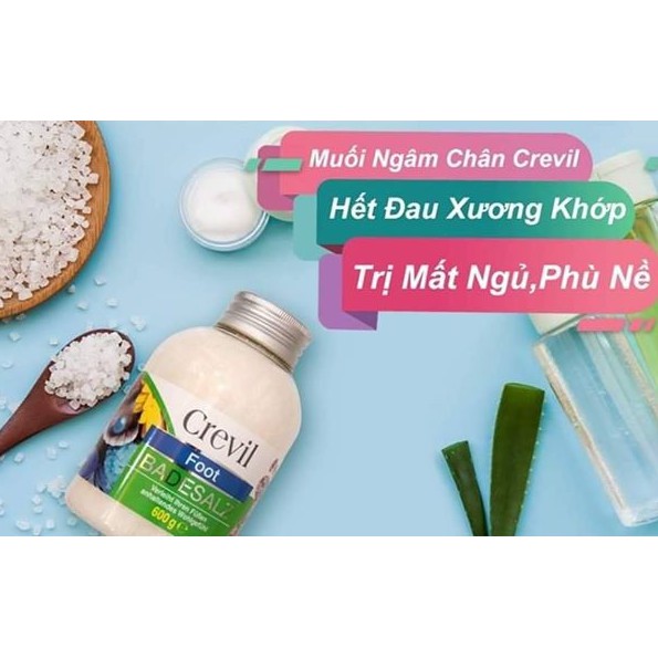 Muối Khoáng Ngâm Chân Crevil Foot Badesalz 600gr