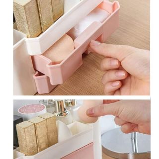 Kệ mỹ phẩm nhựa 2 tầng