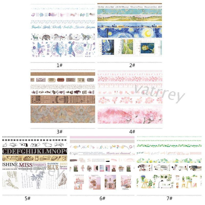 Set 7 Cuộn Băng Keo Dán Hình Hoa Anh Đào Lãng Mạn