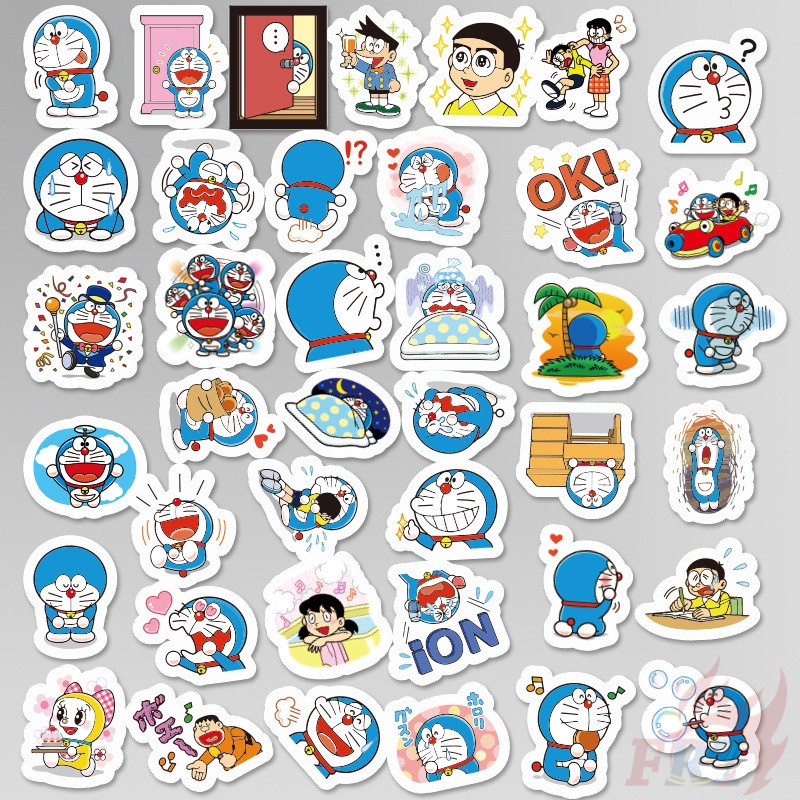 ❉ Doraemon - Anime Stickers A ❉ 40Pcs/Set DIY Decals Stickers for Diary Laptop Scrapbooks Skateboard