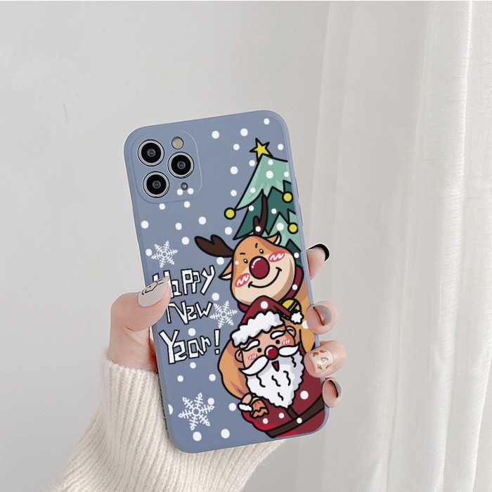 Ốp iphone - Ốp lưng dẻo cạnh vuông Noel Happy Everyday 6/6plus/7/8/7plus/8plus/x/xs/xsmax/11/11promax/12