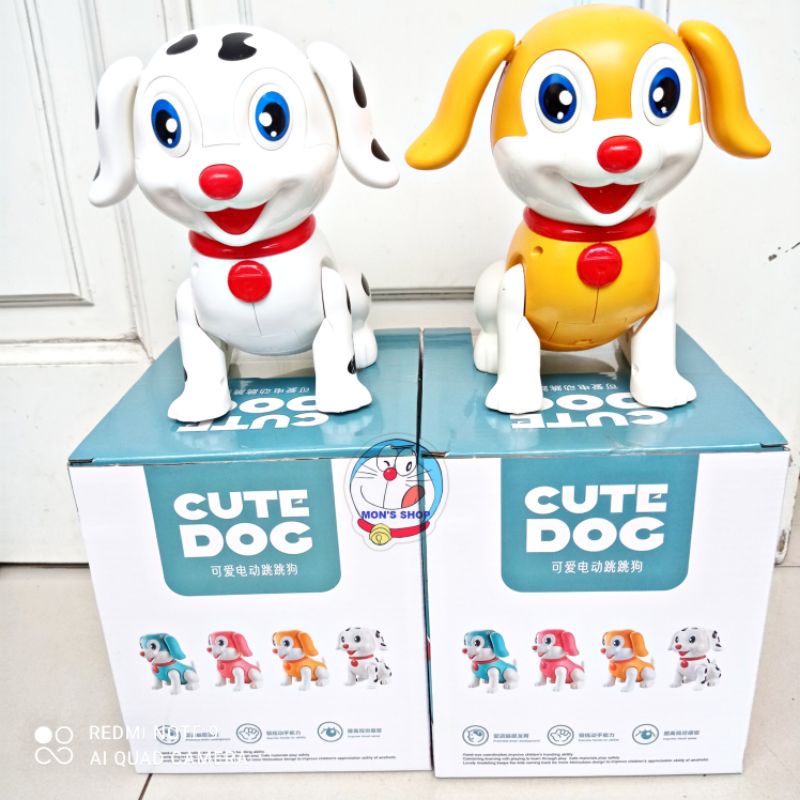 Đồ chơi chú chó dễ thương cute dog biết hát, vẫy đuôi dùng pin có âm thanh và ánh sáng