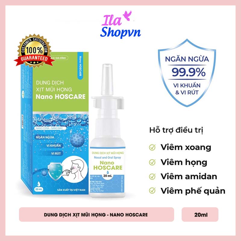 DUNG DỊCH XỊT MŨI HỌNG - NANO HOSCARE