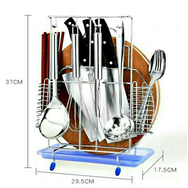 Kệ để dao thớt nhà bếp inox loại mới (có clip) | BigBuy360 - bigbuy360.vn