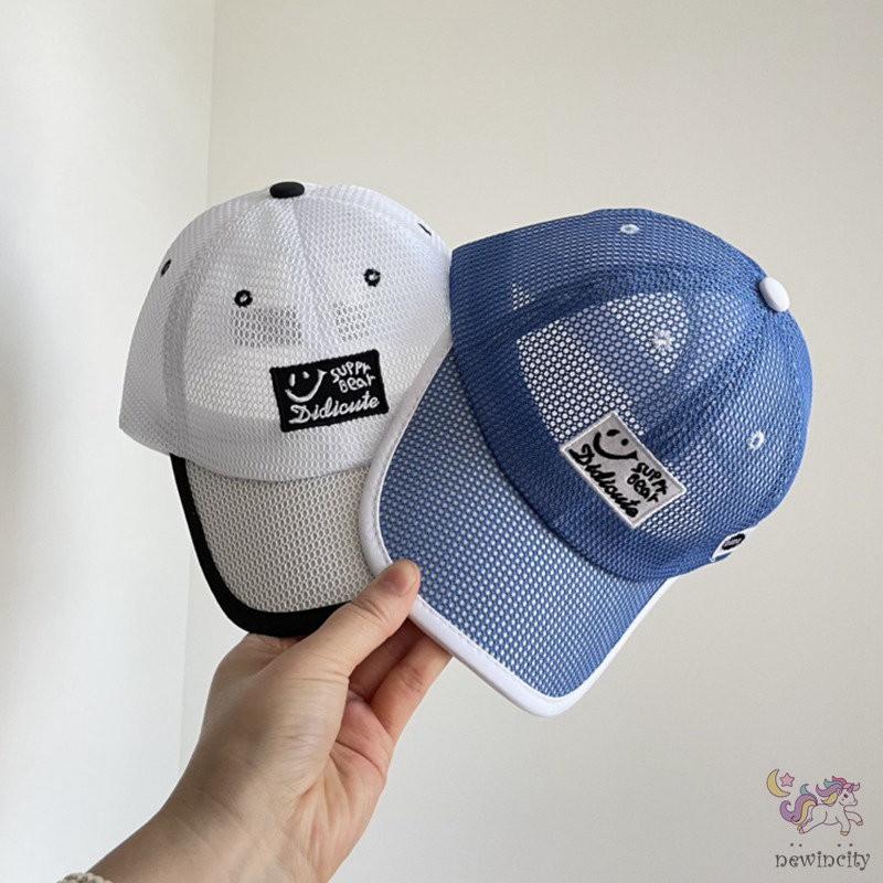 Mũ Lưỡi Trai Phối Lưới Thoáng Khí Phong Cách Hàn Quốc Cho Bé