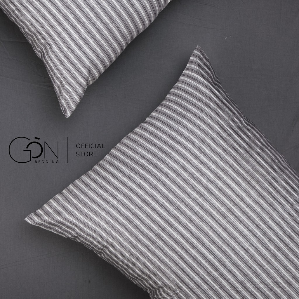 [NHIỀU MẪU] Vỏ Gối Nằm Gòn Bedding Elegant Stripe 50x70 cm Cotton Lụa Hàn Quốc Họa Tiết Hiện Đại (cặp)