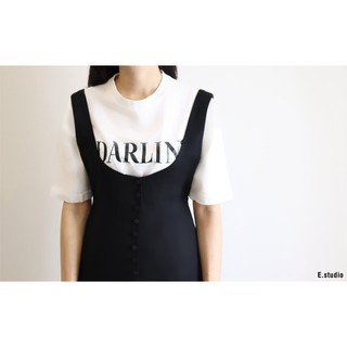 Đầm yếm maxi button down E.studio cá tính, năng động