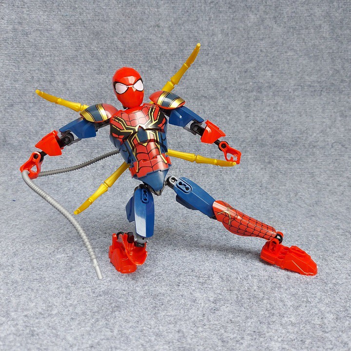 Đồ chơi lắp ráp mô hình siêu nhân người nhện, deadpool, thanos cho bé DC04