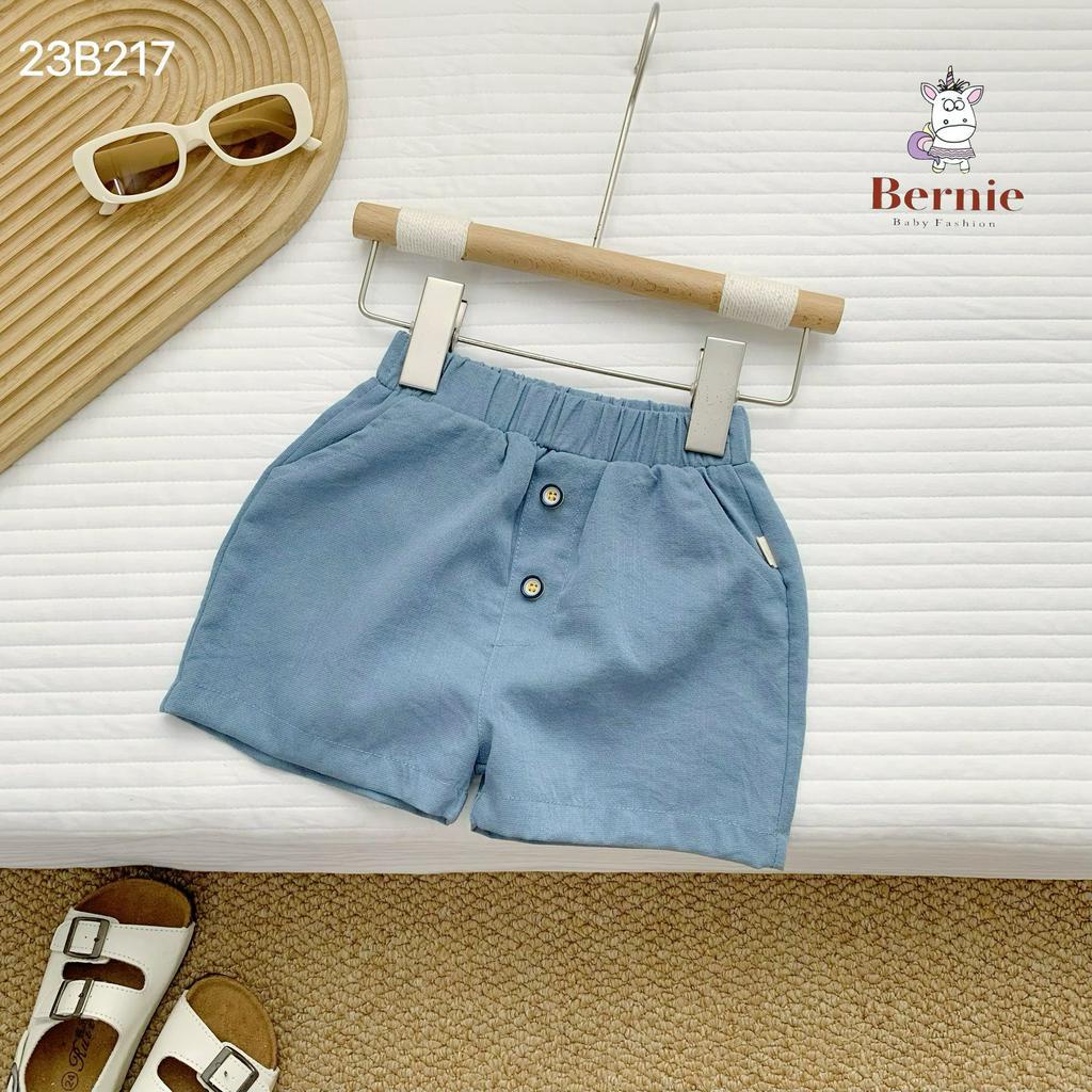Bộ công tử cộc tay in mèo đính nơ cộc tay Bernie cho bé