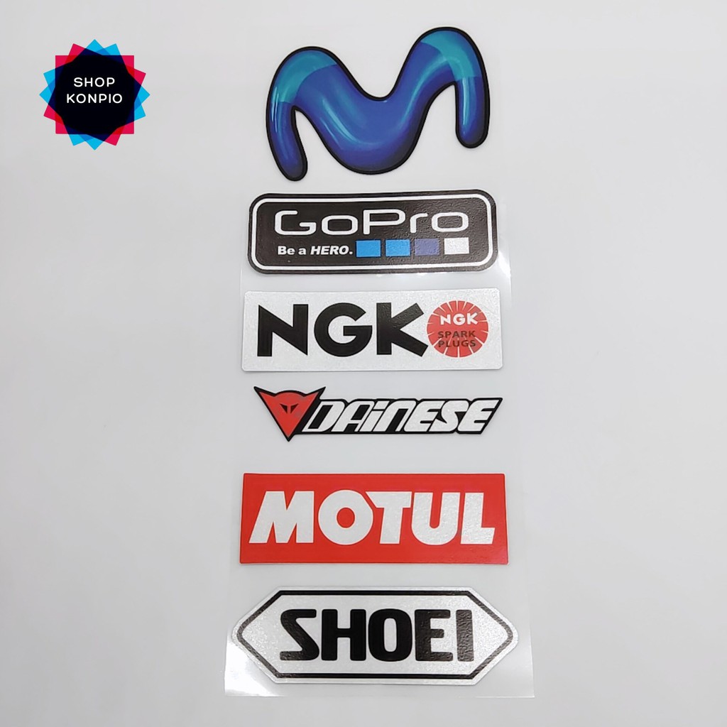 Bộ Tem Sticker Phản Quang Motul Shoei Cao Cấp Dán Xe Máy, Ô Tô, Mũ Bảo Hiểm, Chống Thấm Nước, Chống Bay Màu