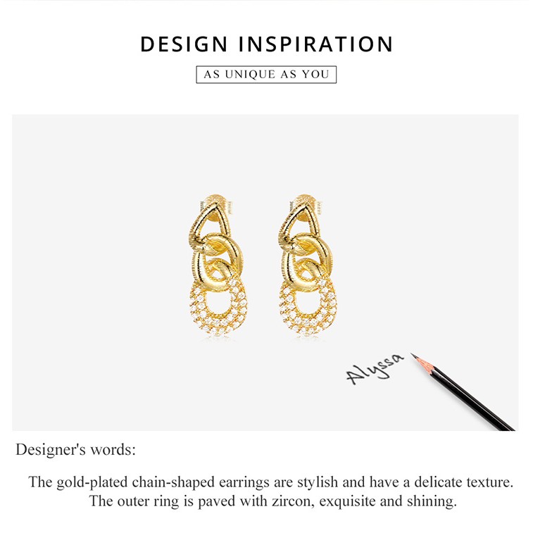 Đôi bông tai Bamoer Bse545 bạc 925 đính zircon quà tặng trang sức nữ