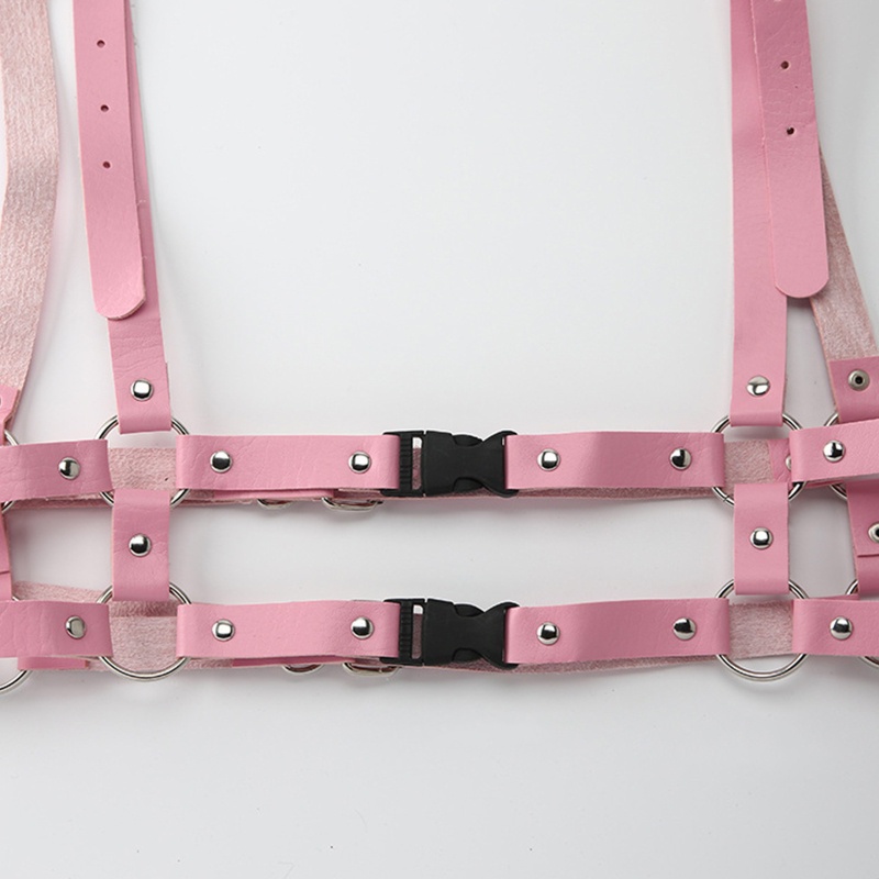 Thắt Lưng Da PU Màu Trơn Khóa Cài Hình Tròn Phong Cách Punk Cá Tính