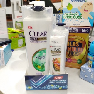 Dầu gội Clear mát lạnh bạc hà 340g