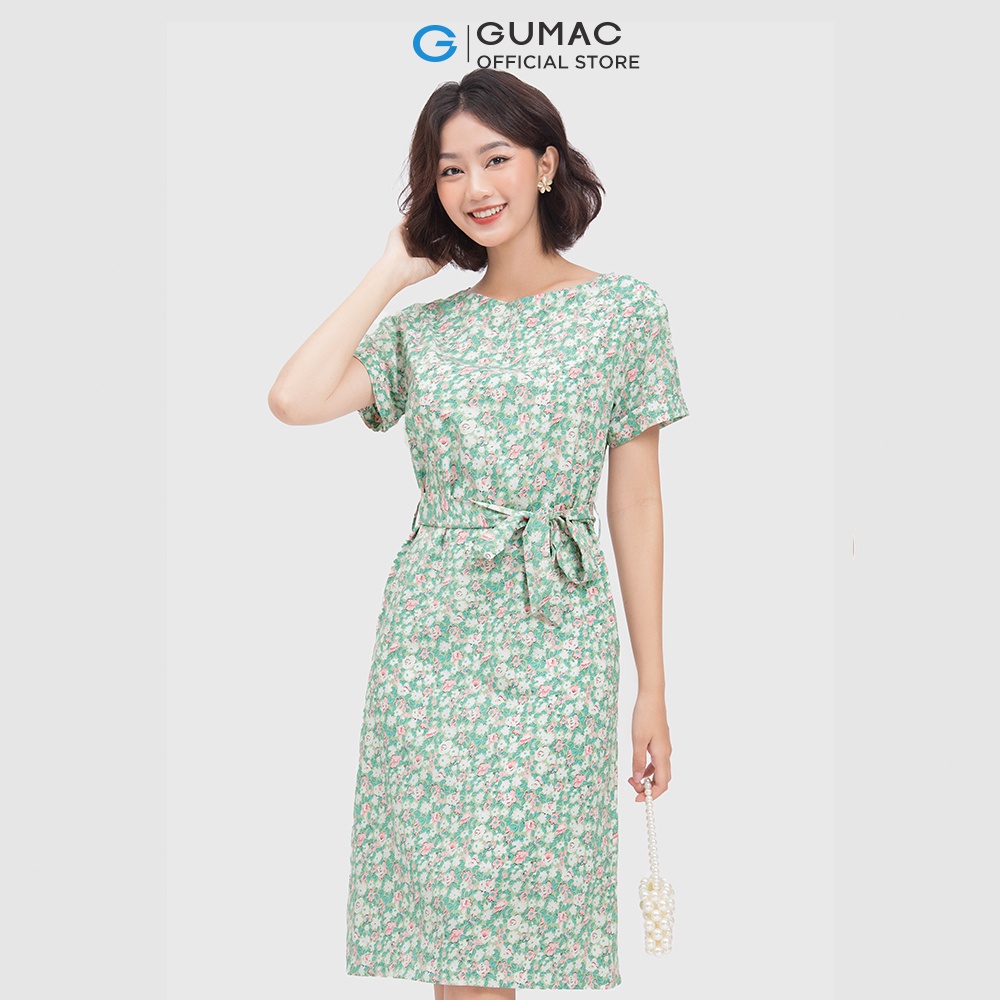 [Mã WABRGUM giảm 10% tối đa 30K đơn 99K] Đầm nữ suông buộc dây thời trang GUMAC DC04052 | BigBuy360 - bigbuy360.vn