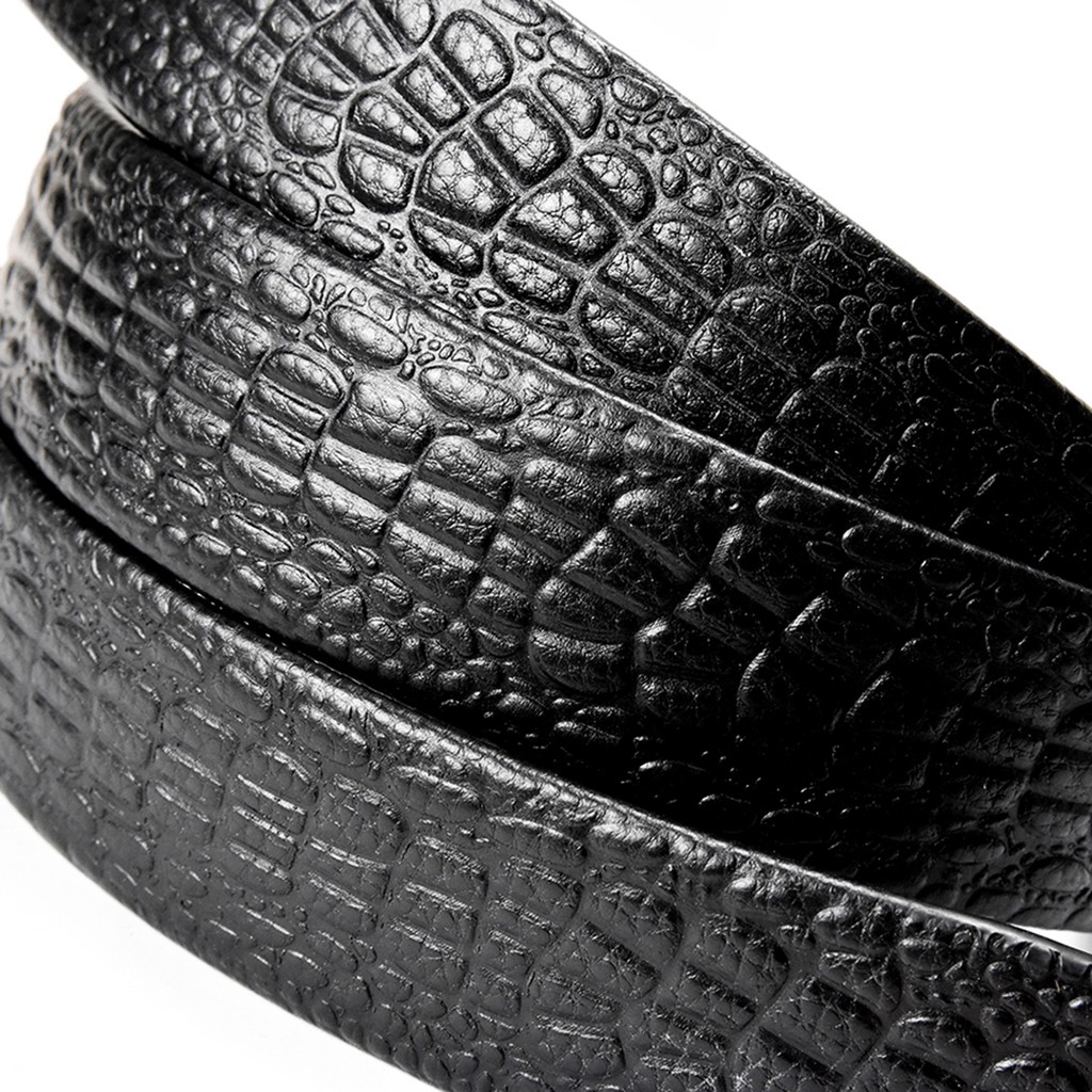 Thắt lưng nam Minh Tâm da bò vân cá sấu , khóa kim loại kiểu tự động MT-1235H