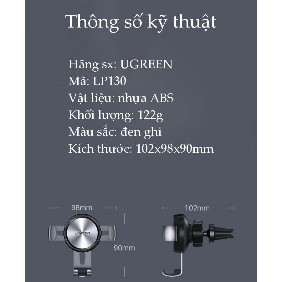 Giá đỡ điện thoại cắm khe gió điều hòa UGREEN LP130 50564