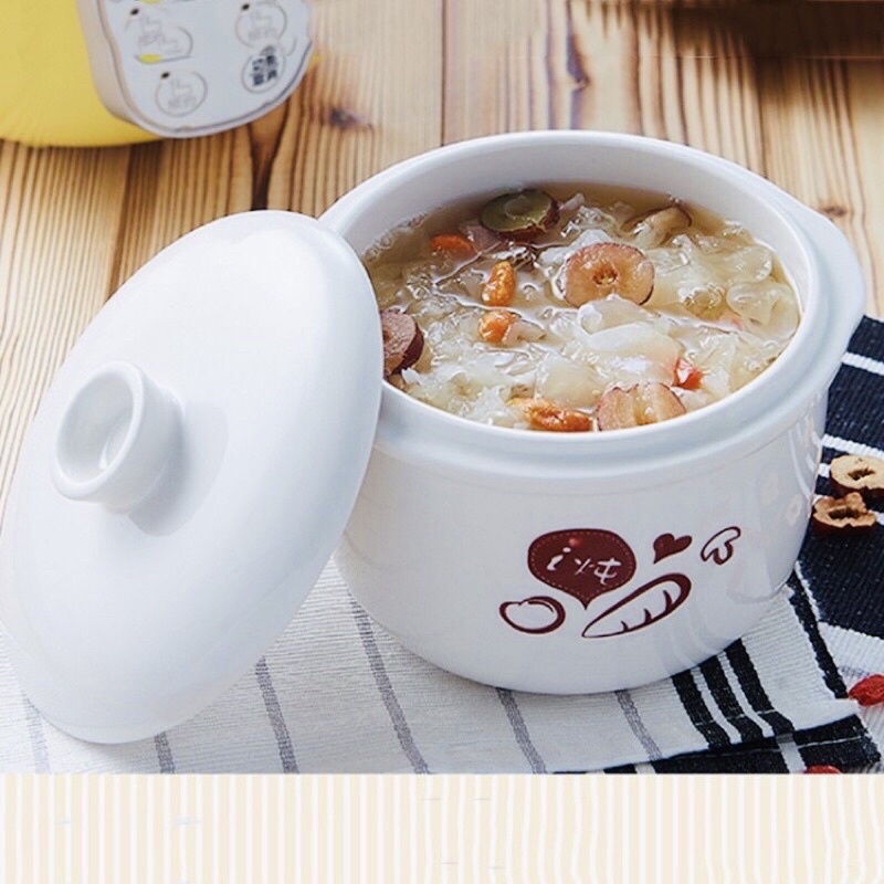 Phụ kiện thay thế thố sứ ,nắp sứ, nồi sứ Nồi Nấu Cháo Chậm Bear 0.8L, 1.6L Phiên Bản Quốc Tế [Chính hãng]