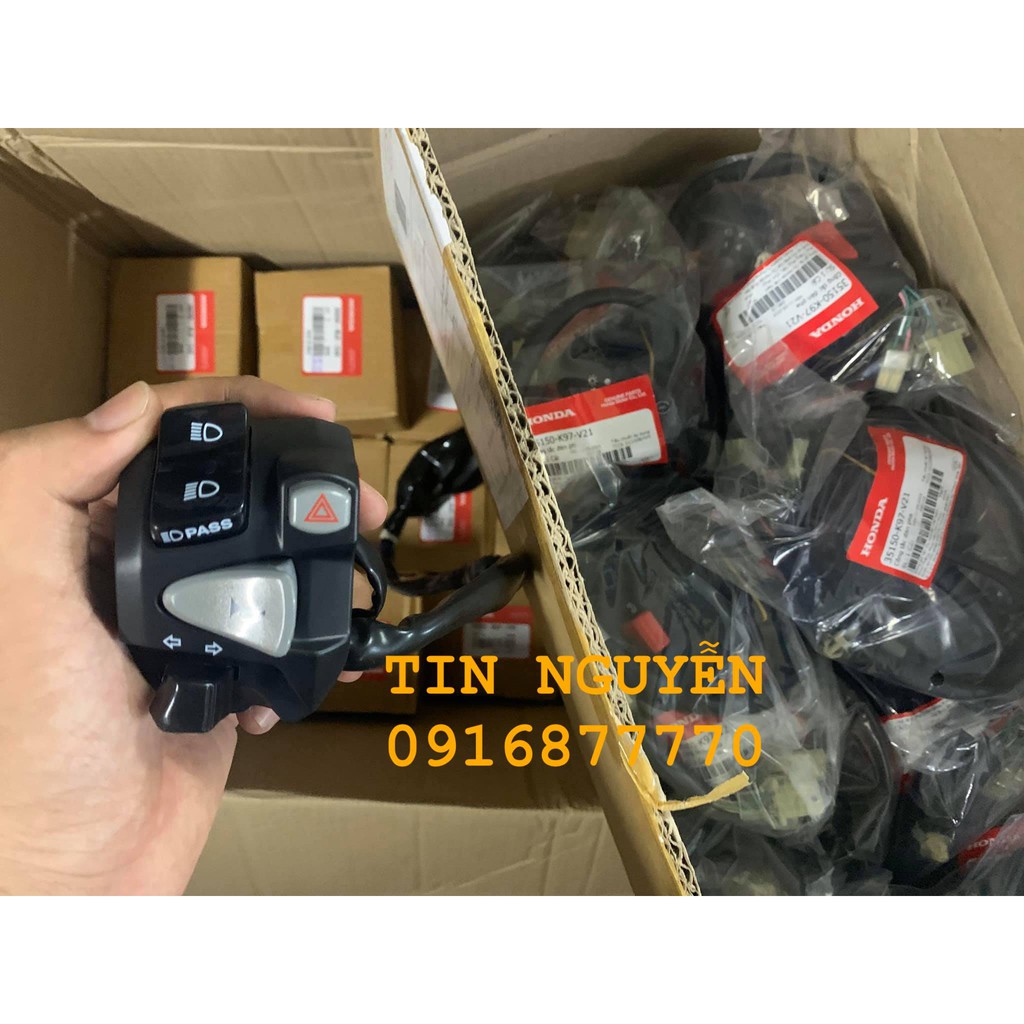 Cùm trái CB650F có hazzard gắn Vario, Click, Satria, Sonic chính hãng