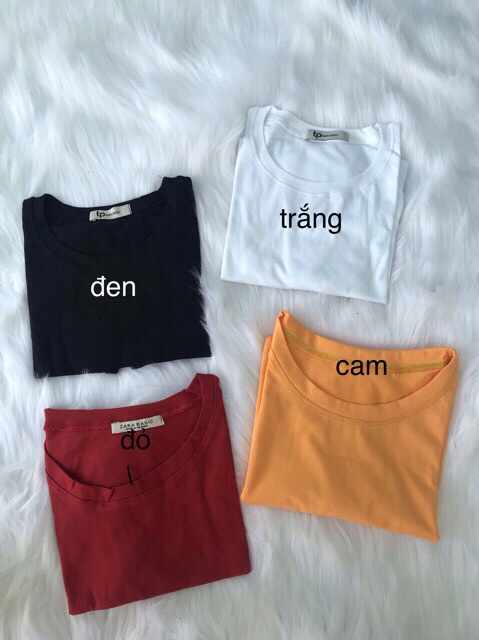 (Có hình thật) ÁO CROPTOP TRƠN CỔ TRÒN 2 MÀU | BigBuy360 - bigbuy360.vn