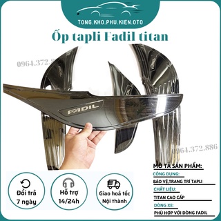 Ốp tapli cánh cửa titan xe Fadil 2019-2020-2021-2022-2023 - Bộ 4 miếng