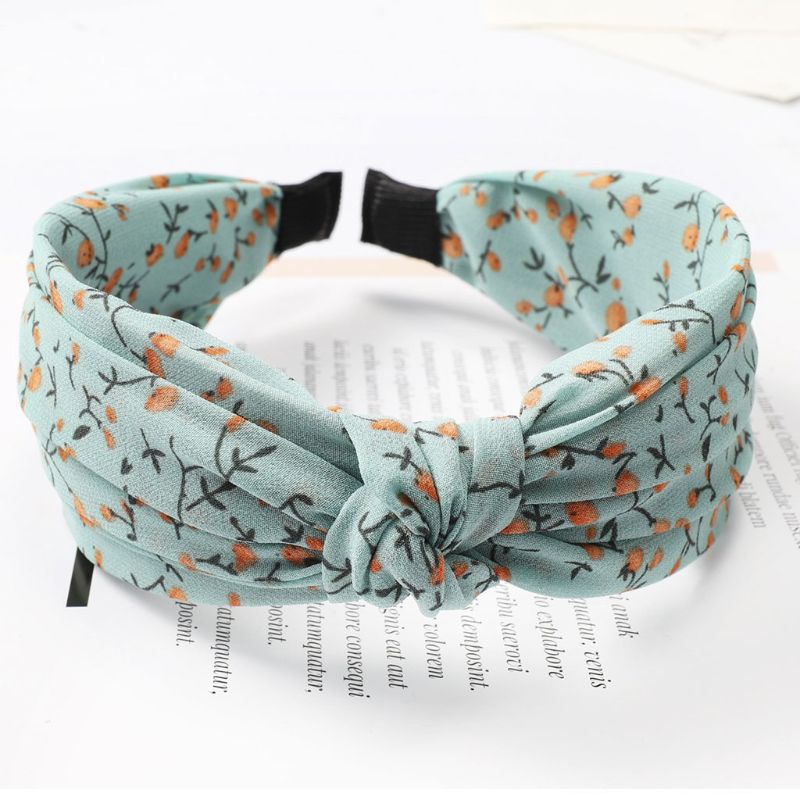 Flgo Băng Đô Cài Tóc Bản Rộng Thắt Nút Phong Cách Đồng Quê Hàn Quốc Cho Nữ